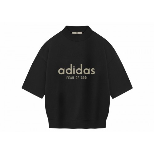 Оригинальный шмот Fear of God Athletics Heavy Jersey 3/4 Mock Tee Black
