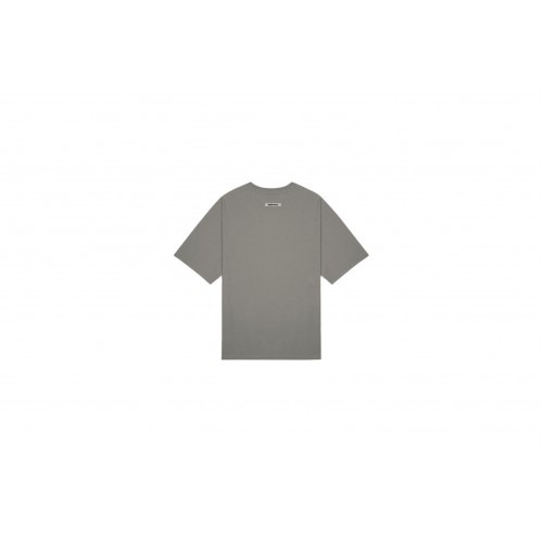 Оригинальный шмот Fear of God Essentials 3D Silicon Applique Boxy T-Shirt Gray Flannel/Charcoal
