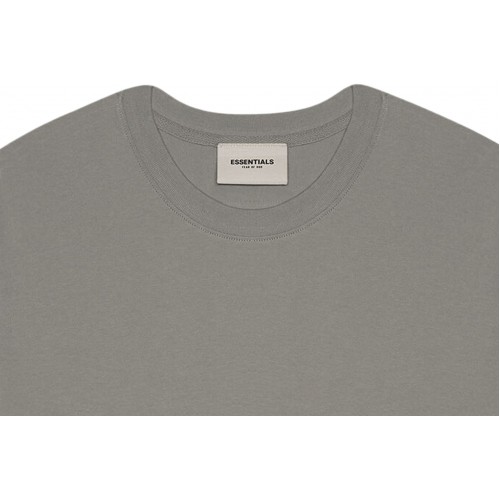 Оригинальный шмот Fear of God Essentials 3D Silicon Applique Boxy T-Shirt Gray Flannel/Charcoal
