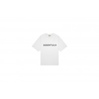 Fear of God Essentials 3D Silicon Applique Boxy T-Shirt White