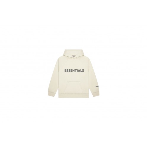 Оригинальный шмот Fear of God Essentials Pullover Hoodie Applique Logo Buttercream