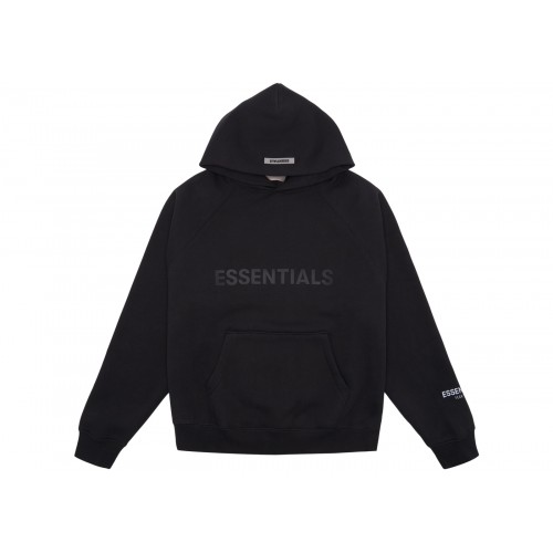 Оригинальный шмот Fear of God Essentials 3D Silicon Applique Pullover Hoodie Dark Slate/Stretch Limo/Black