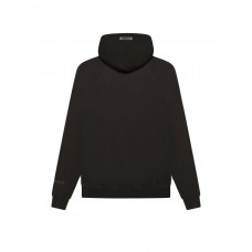 Fear of God Essentials 3D Silicon Applique Pullover Hoodie Weathered Black