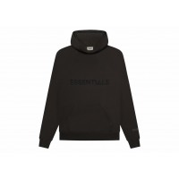 Fear of God Essentials 3D Silicon Applique Pullover Hoodie Weathered Black