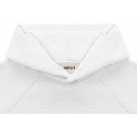 Fear of God Essentials 3D Silicon Applique Pullover Hoodie White