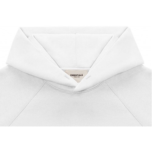 Оригинальный шмот Fear of God Essentials 3D Silicon Applique Pullover Hoodie White