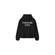 Fear of God Essentials 90s Fleece Hoodie Jet Black