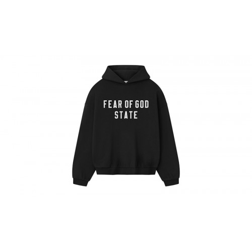 Fear of God Essentials 90s Fleece Hoodie Jet Black