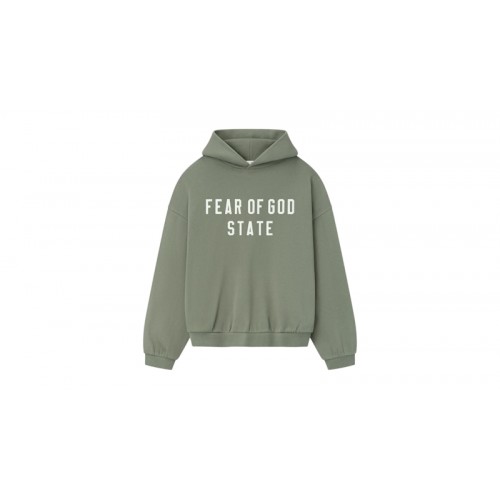 Fear of God Essentials 90s Fleece Hoodie Moss