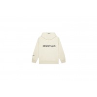 Fear of God Essentials 3D Silicon Applique Full Zip Up Hoodie Buttercream