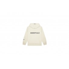 Fear of God Essentials 3D Silicon Applique Full Zip Up Hoodie Buttercream