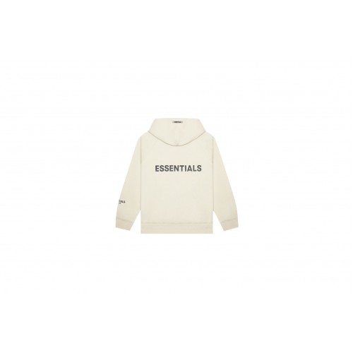 Оригинальный шмот Fear of God Essentials 3D Silicon Applique Full Zip Up Hoodie Buttercream