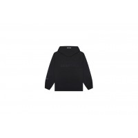 Fear of God Essentials 3D Silicon Applique Full Zip Up Hoodie Dark Slate/Stretch Limo/Black