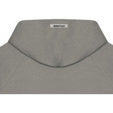 Fear of God Essentials 3D Silicon Applique Full Zip Up Hoodie Gray Flannel/Charcoal