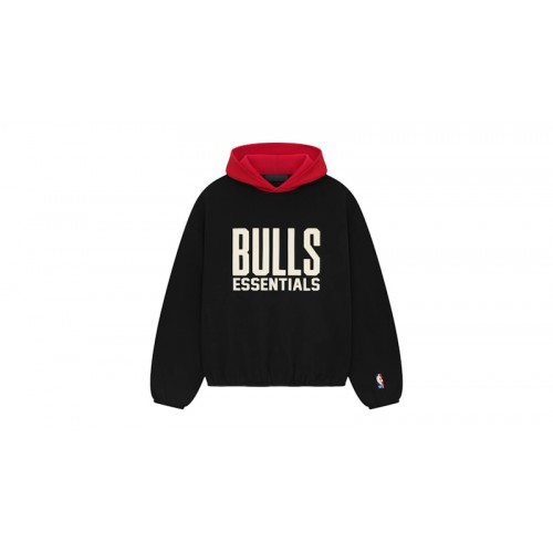 Fear of God Essentials Bulls Hoodie Black/Red