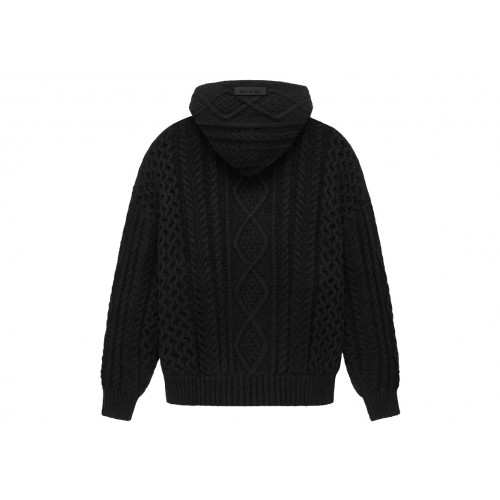 Оригинальный шмот Fear of God Essentials Cable Knit Hoodie Black