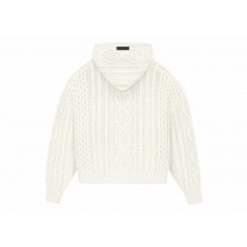 Fear of God Essentials Cable Knit Hoodie Cloud Dancer