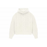 Fear of God Essentials Cable Knit Hoodie Cloud Dancer