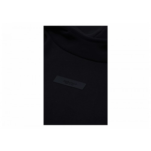 Fear of God Essentials Chest Logo Hoodie Jet Black/Jet Black