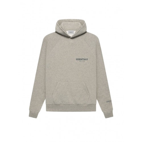 Оригинальный шмот Fear of God Essentials Core Collection Pullover Hoodie Dark Heather Oatmeal