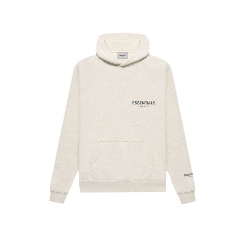 Оригинальный шмот Fear of God Essentials Core Collection Pullover Hoodie Light Heather Oatmeal