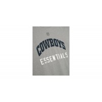 Fear of God Essentials Cowboys 90s 3/4 Sleeve Football Tee Concrete Heather