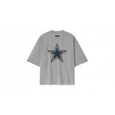 Fear of God Essentials Cowboys 90s 3/4 Sleeve Football Tee Concrete Heather