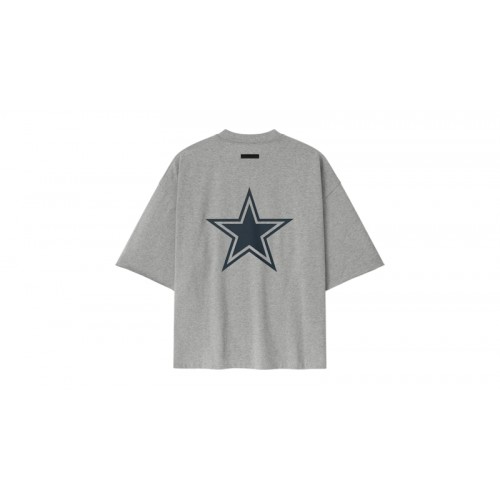 Fear of God Essentials Cowboys 90s 3/4 Sleeve Football Tee Concrete Heather