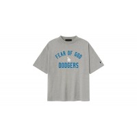 Fear of God Essentials Dodgers 90's Tee Concrete Heather