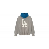 Fear of God Essentials Dodgers Sport Hoodie Concrete Heather/Blue Sapphire