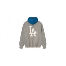 Fear of God Essentials Dodgers Sport Hoodie Concrete Heather/Blue Sapphire