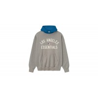 Fear of God Essentials Dodgers Sport Hoodie Concrete Heather/Blue Sapphire