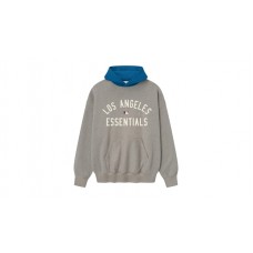 Fear of God Essentials Dodgers Sport Hoodie Concrete Heather/Blue Sapphire