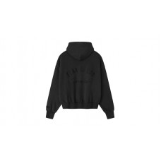 Fear of God Essentials Embroidered Classic Full Zip Hoodie Vintage Black