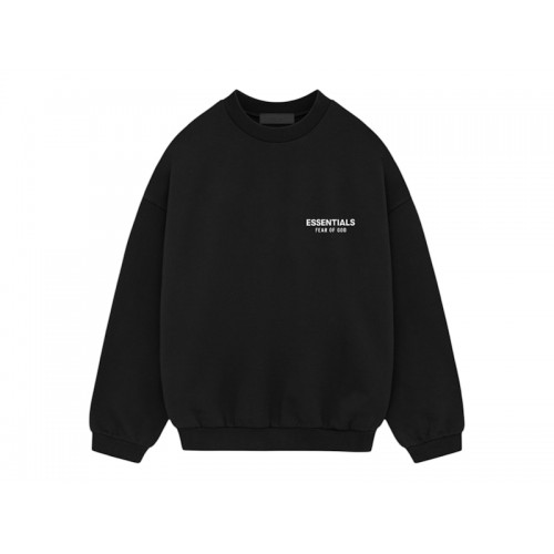 Fear of God Essentials Fleece Crewneck (FW24) Black