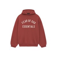 Fear of God Essentials Fleece Hoodie Crimson