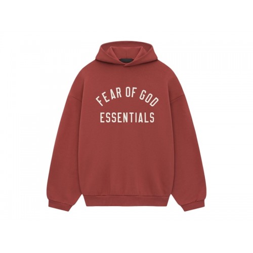 Fear of God Essentials Fleece Hoodie Crimson