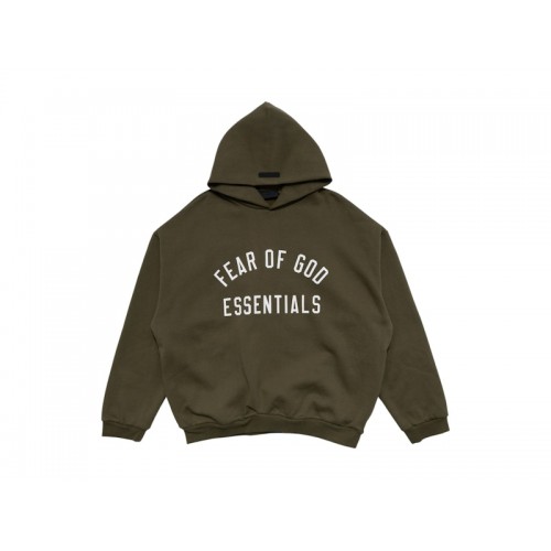 Fear of God Essentials Fleece Hoodie Military