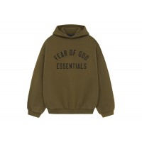 Fear of God Essentials Fleece Hoodie Olive