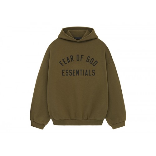 Fear of God Essentials Fleece Hoodie Olive