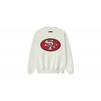 Fear of God Essentials Forty Niners Sport Crewneck Oatmeal Heather