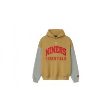 Fear of God Essentials Forty Niners Sport Hoodie Prairie Sand/Concrete Heather