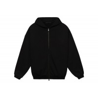 Fear of God Essentials Heavy Fleece Full Zip Hoodie Black