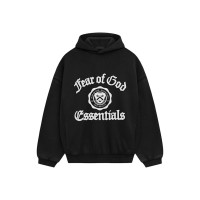 Fear of God Essentials Heavy Fleece Vintage Shrunken Hoodie Black