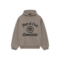 Fear of God Essentials Heavy Fleece Vintage Shrunken Hoodie Heather Gray