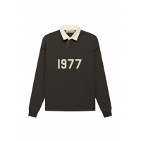 Fear of God Essentials Henley Rugby Off Black