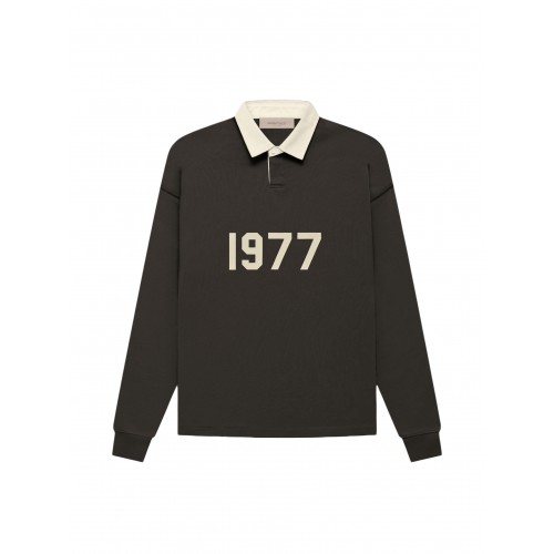 Оригинальный шмот Fear of God Essentials Henley Rugby Off Black