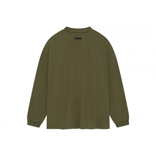 Fear of God Essentials Jersey Long Sleeve Tee Military