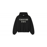 Fear of God Essentials Kids 90s Fleece Hoodie Jet Black