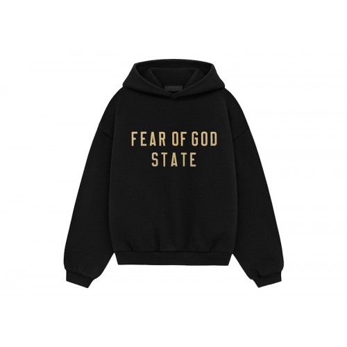 Fear of God Essentials Kids Fleece Hoodie Black